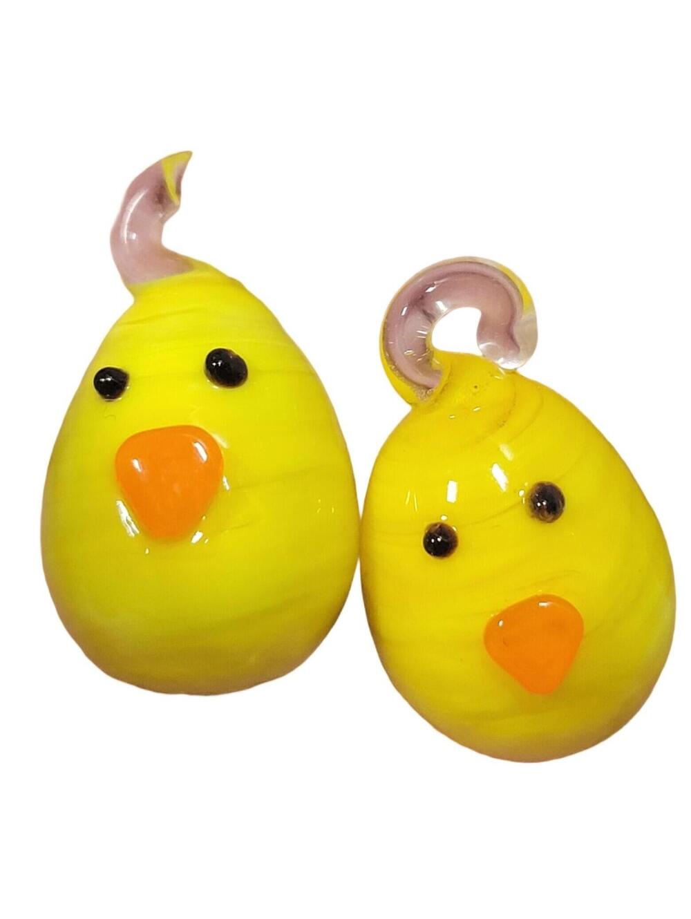 Pier 1 Glass Easter Tree With 12 Ornaments Eggs Bunnies Carrots Chicks READ - Picture 2 of 7
